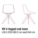 Polycarbonate swivel chair on trestles Gambier