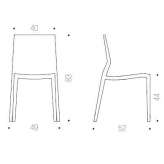 Stackable polypropylene chair Oksfjord