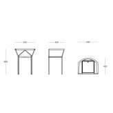Chair with armrests Bobbio