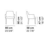 Fabric chair with armrests Sulecin
