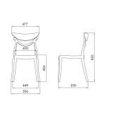 Stackable Nylon® chair Sevran
