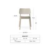 Beech chair with integrated cushion Saviore