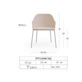 Ash chair with armrests Industry