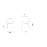Fabric chair with armrests Canewdon