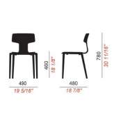 Stackable polypropylene chair Eerde