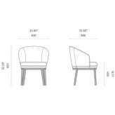 Upholstered chair with armrests Kisovec
