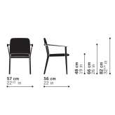 Chair with armrests Civril