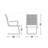 Mesh chair on cantilevers with armrests Radstock