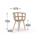 Upholstered wooden chair Louhans