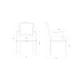 Beech chair with armrests Kitimat