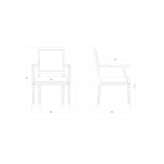 Beech chair with armrests Dudar