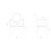 Beech chair with armrests Aris