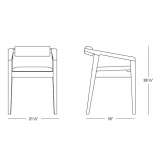 Walnut chair with armrests Cahul