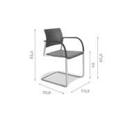 Reception chair on a cantilever, stackable Magrath