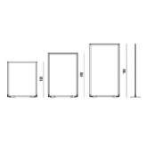 Free-standing polycarbonate protective barrier Bobures