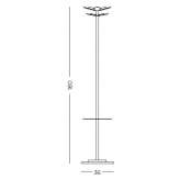 Metal clothes hanger with umbrella stand Holsted