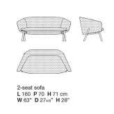 Sunbrella® outdoor sofa Longnor