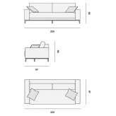3-seater fabric garden sofa Teutonia