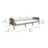 3-seater teak garden sofa Salgar