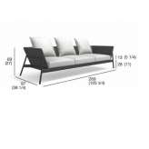 Batyline® 3-seater garden sofa Pavie