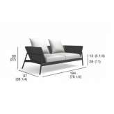 Batyline® two-seater garden sofa Pavie