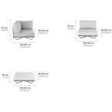 Sectional fabric and steel garden sofa Esiroglu