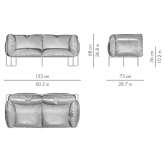 Sunbrella® 2-seater garden sofa Falher