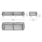 Sunbrella® 3-seater garden sofa Falher