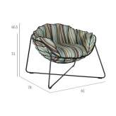 Garden armchair made of fabric with a steel structure Fonteno