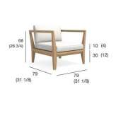 Batyline® Canatex garden armchair with armrests Jicolapa