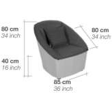 Batyline® upholstered fabric and garden armchair Dahn