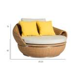 Swivel garden armchair made of fabric Biganos