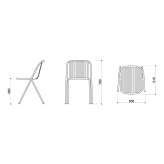 Stackable steel garden chair Grishino