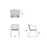 Garden chair with armrests Seurre
