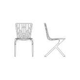 Aluminum chair on supports Arielli