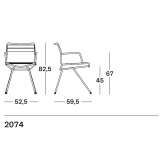 Steel garden chair with armrests Dalby