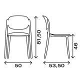 Stackable polypropylene chair Alepou