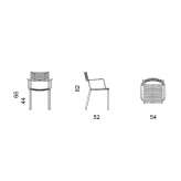 Aluminiowe krzesło ogrodowe z podłokietnikami, które można sztaplować Gorbatov