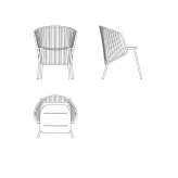 Rope garden chair with armrests Bussang