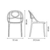 Stackable polypropylene chair Buros
