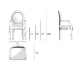 Chair with armrests Chiuro