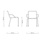 Garden chair with armrests Cassia