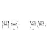 Steel armchair with armrests Apas