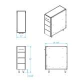 Pull-out rack storage cabinet Vinca