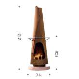 Freestanding, rotating wood-burning fireplace Urlati