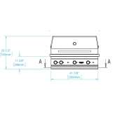 Recessed stainless steel gas grill Morentin