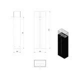 Free-standing glass and steel fireplace for bioethanol Kamnik