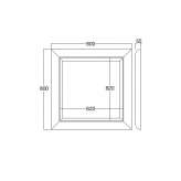 Square wall mirror in a frame Chisoda