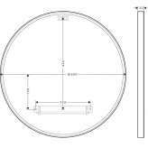 Metal mirror for wall mounting in a round frame Beuern