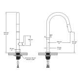 Single-lever countertop kitchen faucet with a swivel spout Savalia